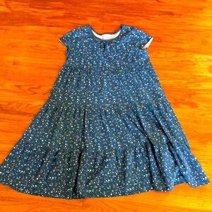 Hanna Andersson Blue Dotted Print Cotton Dress